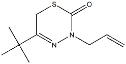 3-allyl-5-tert-butyl-3,6-dihydro-2H-1,3,4-thiadiazin-2-one 化学構造式