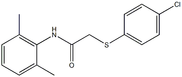 2-[(4-chlorophenyl)sulfanyl]-N-(2,6-dimethylphenyl)acetamide,,结构式