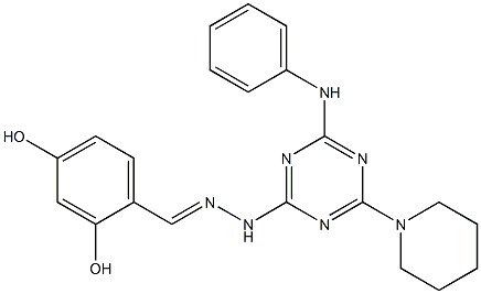 2,4-dihydroxybenzaldehyde [4-anilino-6-(1-piperidinyl)-1,3,5-triazin-2-yl]hydrazone