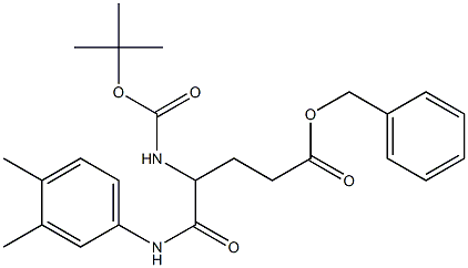 benzyl 4-[(tert-butoxycarbonyl)amino]-5-(3,4-dimethylanilino)-5-oxopentanoate,,结构式
