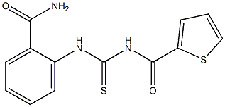 2-({[(2-thienylcarbonyl)amino]carbothioyl}amino)benzamide,,结构式