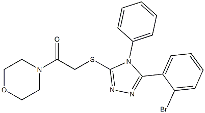 5-(2-bromophenyl)-4-phenyl-4H-1,2,4-triazol-3-yl 2-(4-morpholinyl)-2-oxoethyl sulfide Structure