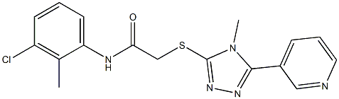 N-(3-chloro-2-methylphenyl)-2-{[4-methyl-5-(3-pyridinyl)-4H-1,2,4-triazol-3-yl]sulfanyl}acetamide Structure