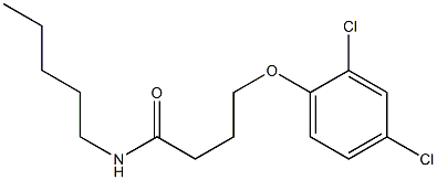 4-[(2,4-dichlorophenyl)oxy]-N-pentylbutanamide Struktur