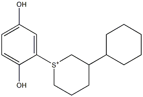 3-cyclohexyl-1-(2,5-dihydroxyphenyl)tetrahydro-2H-thiopyranium|