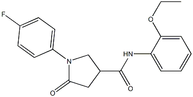 N-(2-ethoxyphenyl)-1-(4-fluorophenyl)-5-oxo-3-pyrrolidinecarboxamide Struktur