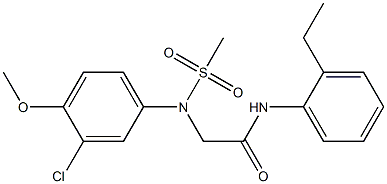 2-[3-chloro-4-methoxy(methylsulfonyl)anilino]-N-(2-ethylphenyl)acetamide