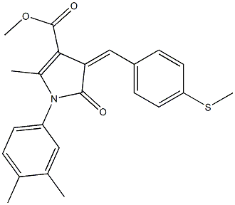 methyl 1-(3,4-dimethylphenyl)-2-methyl-4-[4-(methylsulfanyl)benzylidene]-5-oxo-4,5-dihydro-1H-pyrrole-3-carboxylate