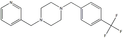 1-(3-pyridinylmethyl)-4-[4-(trifluoromethyl)benzyl]piperazine Structure