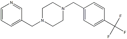 1-(3-pyridinylmethyl)-4-[4-(trifluoromethyl)benzyl]piperazine 结构式