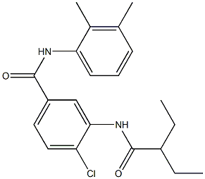 4-chloro-N-(2,3-dimethylphenyl)-3-[(2-ethylbutanoyl)amino]benzamide 结构式