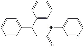 3,3-diphenyl-N-(3-pyridinyl)propanamide 化学構造式