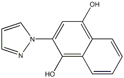 2-(1H-pyrazol-1-yl)-1,4-naphthalenediol,,结构式