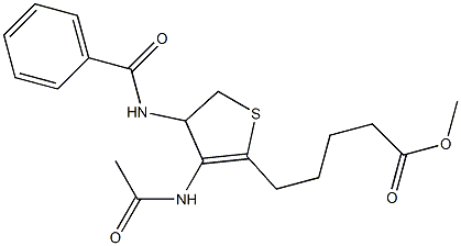 methyl 5-[3-(acetylamino)-4-(benzoylamino)-4,5-dihydro-2-thienyl]pentanoate