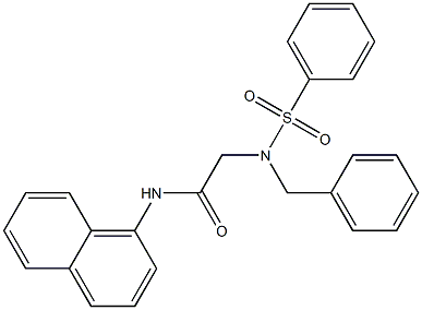 2-[benzyl(phenylsulfonyl)amino]-N-(1-naphthyl)acetamide Struktur