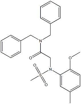 N,N-dibenzyl-2-[2-methoxy-5-methyl(methylsulfonyl)anilino]acetamide