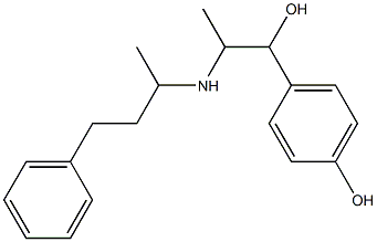 4-{1-hydroxy-2-[(1-methyl-3-phenylpropyl)amino]propyl}phenol,,结构式