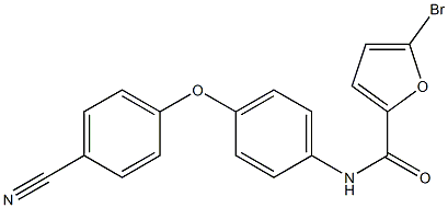 5-bromo-N-[4-(4-cyanophenoxy)phenyl]-2-furamide Struktur