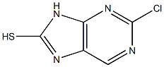 2-chloro-9H-purin-8-yl hydrosulfide,,结构式