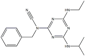 benzyl[4-(ethylamino)-6-(isopropylamino)-1,3,5-triazin-2-yl]cyanamide,,结构式