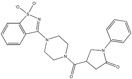 4-{[4-(1,1-dioxido-1,2-benzisothiazol-3-yl)-1-piperazinyl]carbonyl}-1-phenyl-2-pyrrolidinone