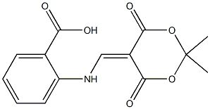 2-{[(2,2-dimethyl-4,6-dioxo-1,3-dioxan-5-ylidene)methyl]amino}benzoic acid Structure