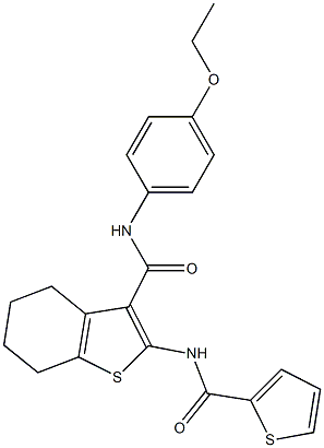 N-(4-ethoxyphenyl)-2-[(2-thienylcarbonyl)amino]-4,5,6,7-tetrahydro-1-benzothiophene-3-carboxamide Structure