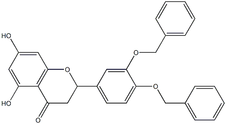 2-[3,4-bis(benzyloxy)phenyl]-5,7-dihydroxy-2,3-dihydro-4H-chromen-4-one,,结构式