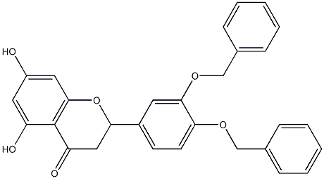 2-[3,4-bis(benzyloxy)phenyl]-5,7-dihydroxy-2,3-dihydro-4H-chromen-4-one Structure