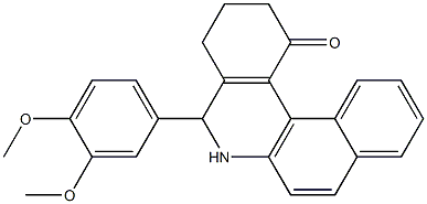 5-(3,4-dimethoxyphenyl)-3,4,5,6-tetrahydrobenzo[a]phenanthridin-1(2H)-one Structure