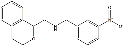 N-(3,4-dihydro-1H-isochromen-1-ylmethyl)-N-(3-nitrobenzyl)amine 化学構造式