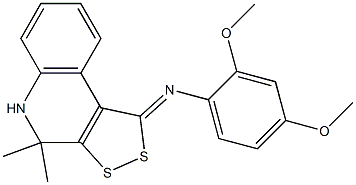  N-(2,4-dimethoxyphenyl)-N-(4,4-dimethyl-4,5-dihydro-1H-[1,2]dithiolo[3,4-c]quinolin-1-ylidene)amine