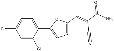2-cyano-3-[5-(2,4-dichlorophenyl)-2-furyl]acrylamide Structure