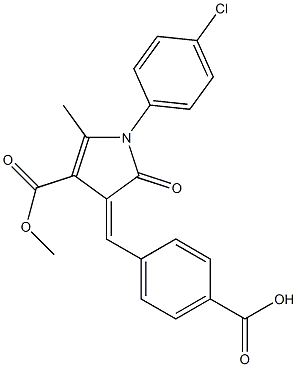 4-{[1-(4-chlorophenyl)-4-(methoxycarbonyl)-5-methyl-2-oxo-1,2-dihydro-3H-pyrrol-3-ylidene]methyl}benzoic acid