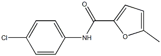 N-(4-chlorophenyl)-5-methyl-2-furamide 化学構造式