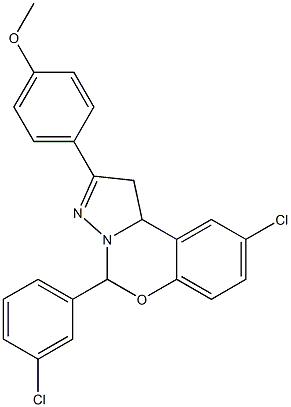 4-[9-chloro-5-(3-chlorophenyl)-1,10b-dihydropyrazolo[1,5-c][1,3]benzoxazin-2-yl]phenyl methyl ether