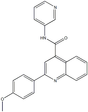 2-(4-methoxyphenyl)-N-(3-pyridinyl)-4-quinolinecarboxamide 化学構造式