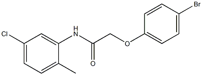 2-(4-bromophenoxy)-N-(5-chloro-2-methylphenyl)acetamide,,结构式