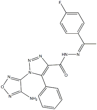 1-(4-amino-1,2,5-oxadiazol-3-yl)-N'-[1-(4-fluorophenyl)ethylidene]-5-phenyl-1H-1,2,3-triazole-4-carbohydrazide