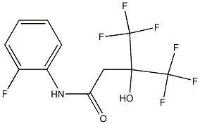 4,4,4-trifluoro-N-(2-fluorophenyl)-3-hydroxy-3-(trifluoromethyl)butanamide Structure