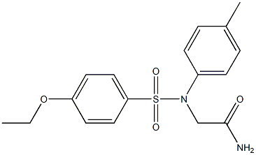 2-{[(4-ethoxyphenyl)sulfonyl]-4-methylanilino}acetamide,,结构式