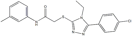  2-{[5-(4-chlorophenyl)-4-ethyl-4H-1,2,4-triazol-3-yl]sulfanyl}-N-(3-methylphenyl)acetamide