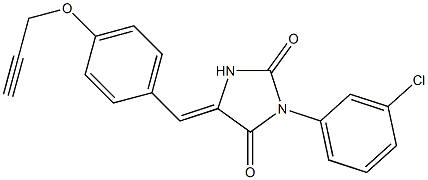 3-(3-chlorophenyl)-5-[4-(2-propynyloxy)benzylidene]-2,4-imidazolidinedione,,结构式