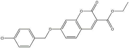 ethyl 7-[(4-chlorobenzyl)oxy]-2-oxo-2H-chromene-3-carboxylate 结构式