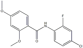 N-(4-chloro-2-fluorophenyl)-2,4-dimethoxybenzamide Struktur