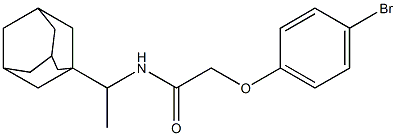 N-[1-(1-adamantyl)ethyl]-2-(4-bromophenoxy)acetamide 化学構造式