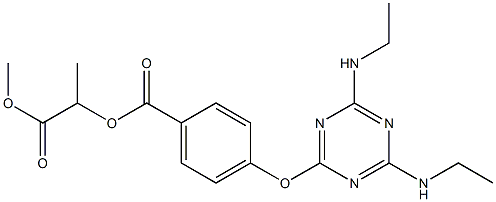 2-methoxy-1-methyl-2-oxoethyl 4-{[4,6-bis(ethylamino)-1,3,5-triazin-2-yl]oxy}benzoate