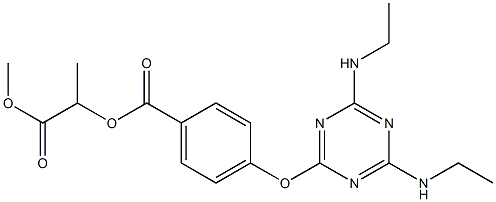  2-methoxy-1-methyl-2-oxoethyl 4-{[4,6-bis(ethylamino)-1,3,5-triazin-2-yl]oxy}benzoate