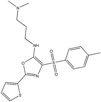 N-[3-(dimethylamino)propyl]-N-[4-[(4-methylphenyl)sulfonyl]-2-(2-thienyl)-1,3-oxazol-5-yl]amine Structure