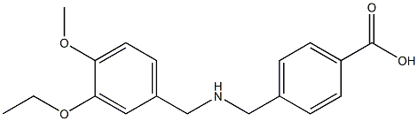 4-{[(3-ethoxy-4-methoxybenzyl)amino]methyl}benzoic acid Struktur